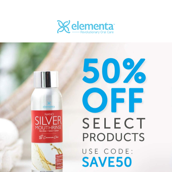 Elementa Nano Silver Dental Mints - Peppermint (60ct) - Breath Fresheners