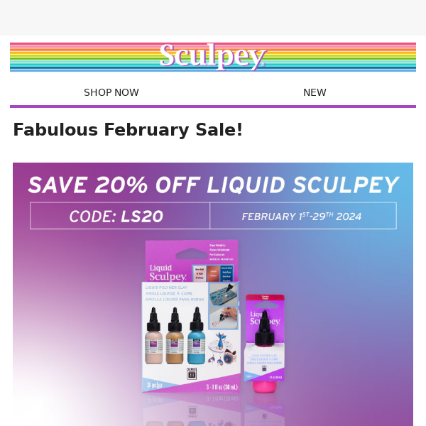 20% Off Liquid Sculpey!