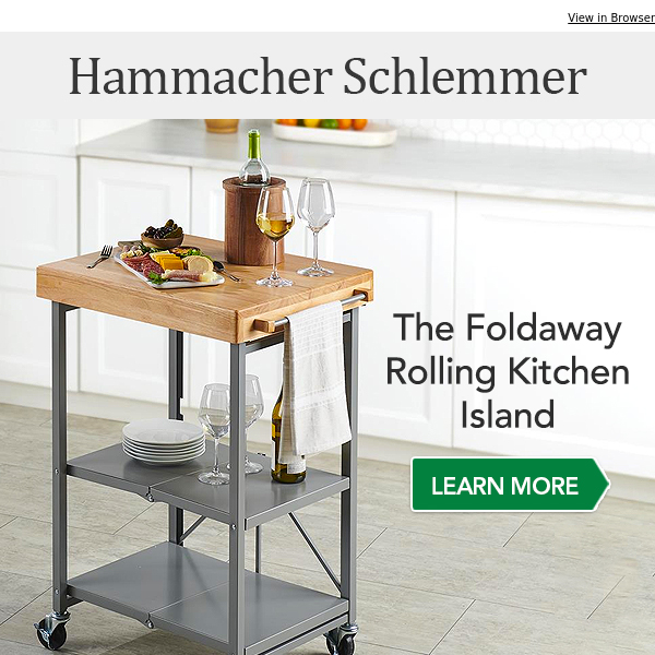 The Foldaway Rolling Kitchen Island