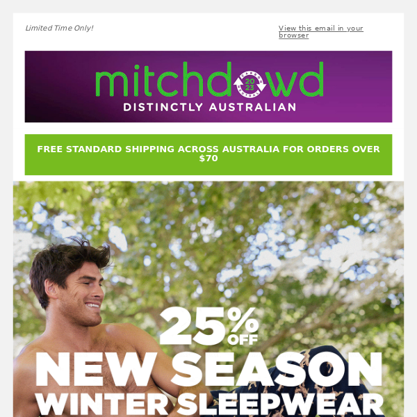 25% Off New Season Winter Sleepwear
