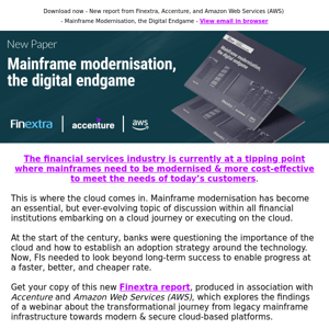 [New Report] Mainframe Modernisation, the Digital Endgame