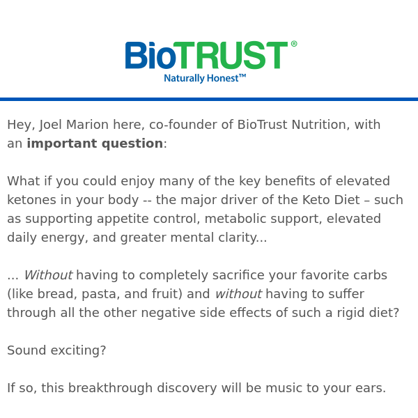 Elevated Ketones Without the Keto Diet?