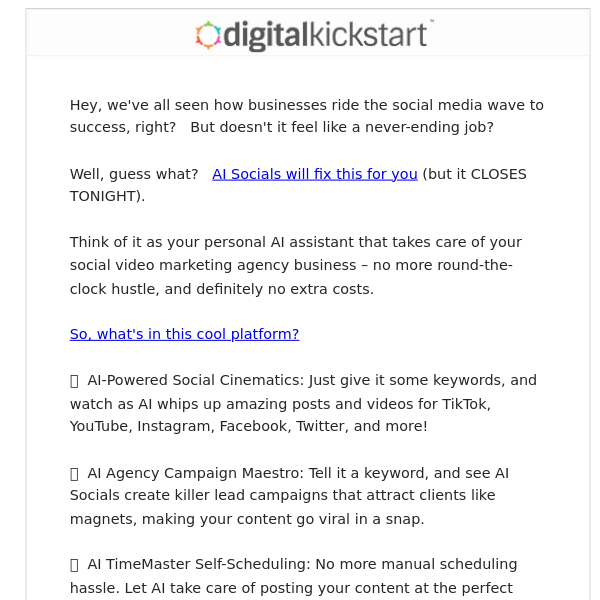 AI Socials CLOSING DOWN! One-Click social content magic