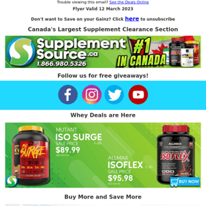 Spring F̶o̶r̶w̶a̶r̶d̶ Back Savings | Get up to 80% Off your Fave Supps