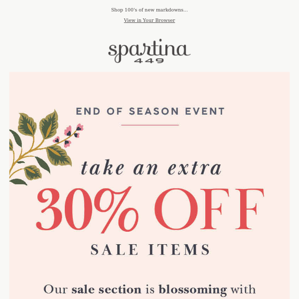 30 OFF Sale in Bloom! Spartina 449