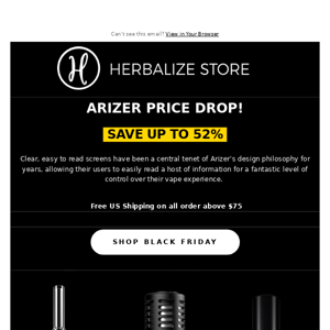 🏴 BFCM ⚡ARIZER Up to 52% OFF!