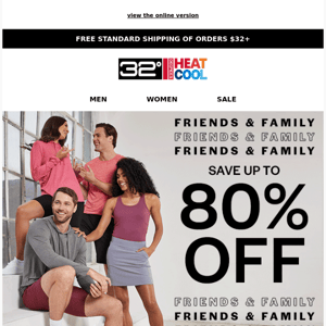 Friends & Family Sale Starts Now | Shop Up to 80% Off Sitewide