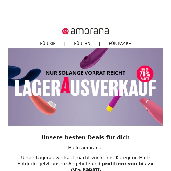 Unsere besten Deals mit bis zu 70% Rabatt.