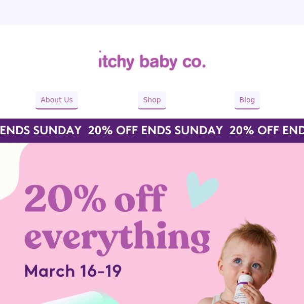 20% off everything sale 💜