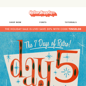 The 7 Days of Retro: The NEW Wood Type Bundle