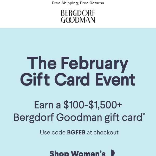 Shop Our February Gift Card Event