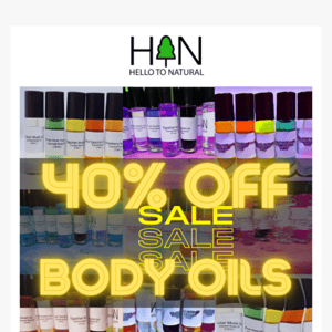 [Hello To Natural] 40% OFF BODY OILS THIS WEEKEND