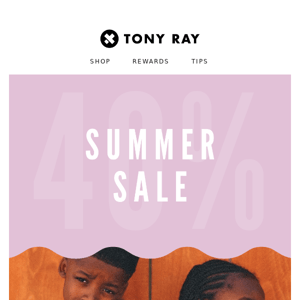 Up to 40% off ⛱️