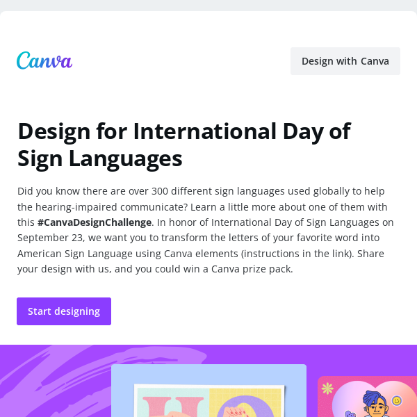 Want to learn a new language? #CanvaDesignChallenge