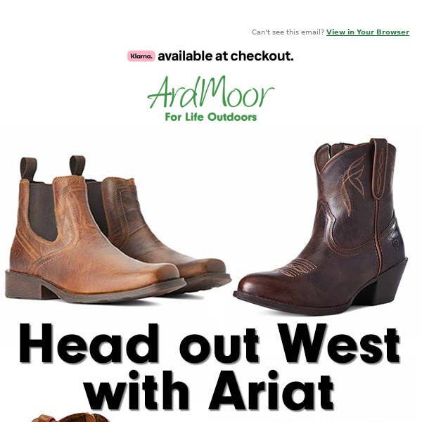Ariat Cowboy Boots - Head out West with Ariat