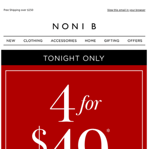 Three words: 4 for $49*