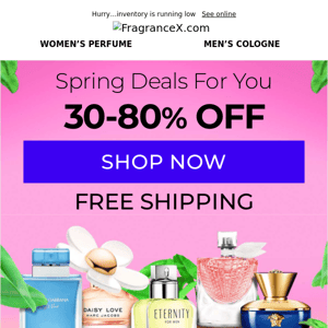 30 - 80% Off Sitewide