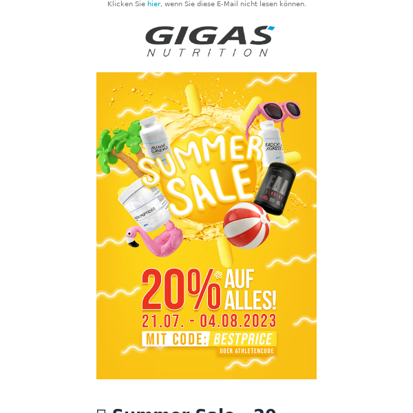 😍🔥 20% Rabatt auf alles - jetzt im Sommer-Sale!