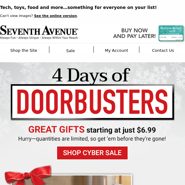 Day 3 of Door Busters – Gifts EVERYONE on Your List Will Love!