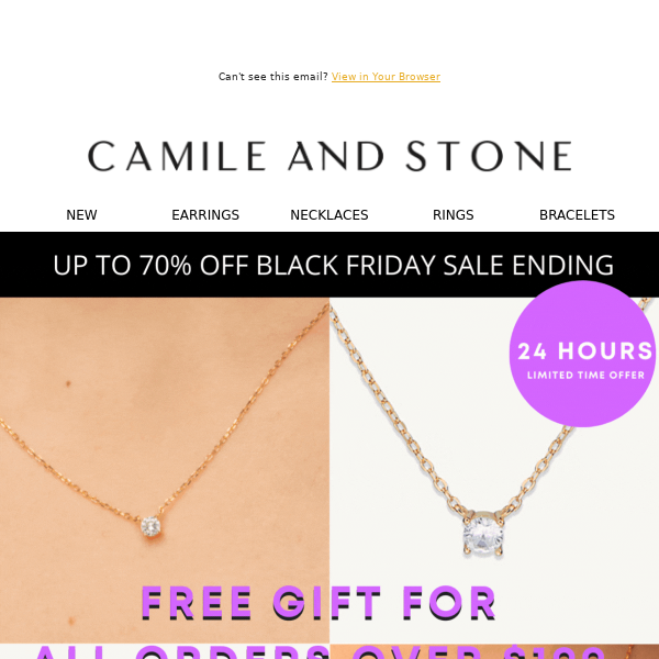 Last Chance ⏰  Your free $99 Necklace + Earrings Gift