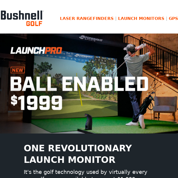 New Ball Enabled Launch Monitor