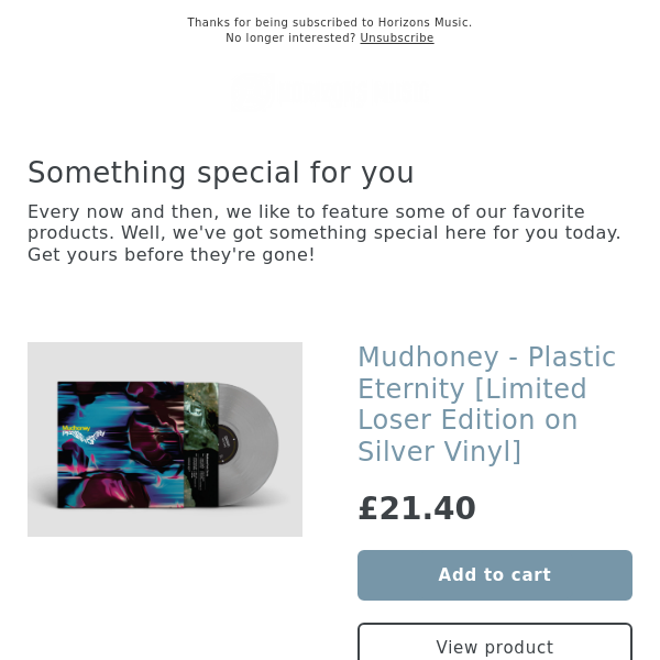 NEW! Mudhoney - Plastic Eternity [Limited Loser Edition on Silver Vinyl]