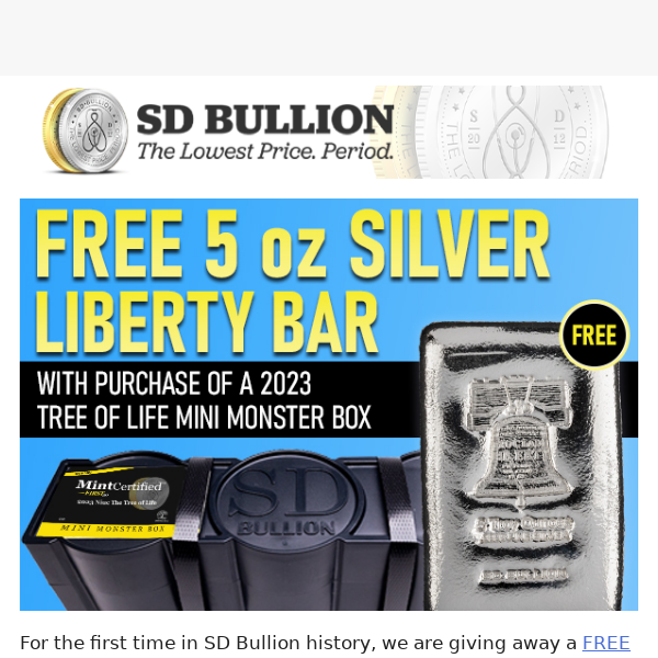 👉 FREE 5 oz Silver Bar Offer Inside