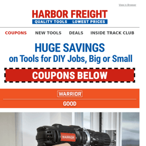 HUGE SAVINGS on Tools for DIY Jobs, Big or Small