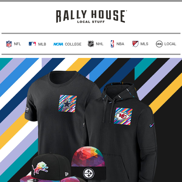 Support the NFL's Cancer Mission with Rally House's 2023 Crucial Catch Collection 🚨