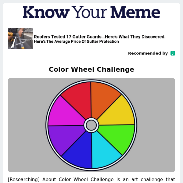 Color Wheel Character Challenge