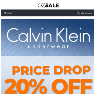 💥 PRICE DROP! 20% Off Calvin Klein Men's Underwear & Loungewear - OZSALE