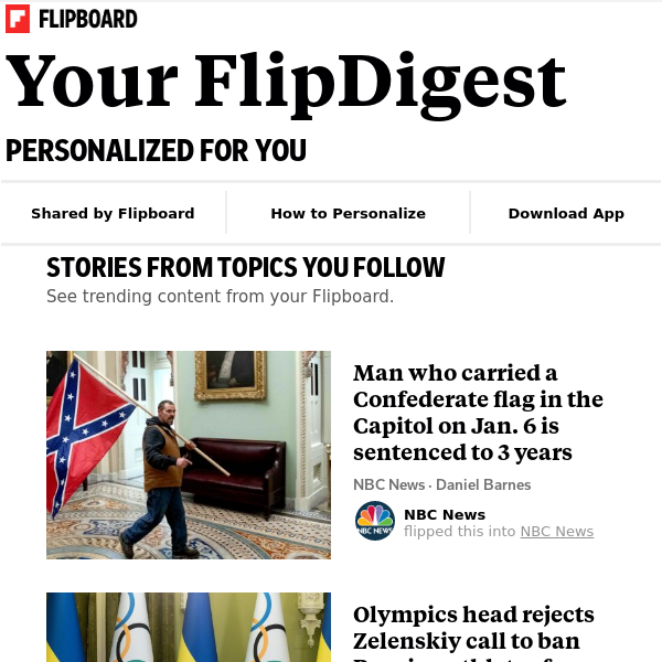 Your FlipDigest: stories from Sports, Health, Entertainment and more