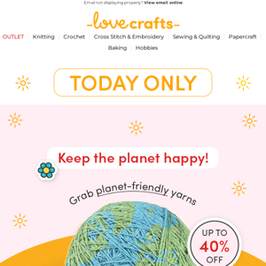 Up to 40% off these planet-friendly yarns? That's so eco ♻️