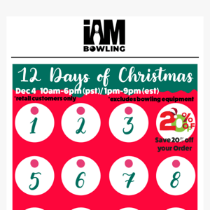 On the 4th day of Xmas I AM Bowling gave to me......