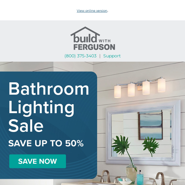 Light Up Your Space! Bathroom Lighting Sale Happening Now