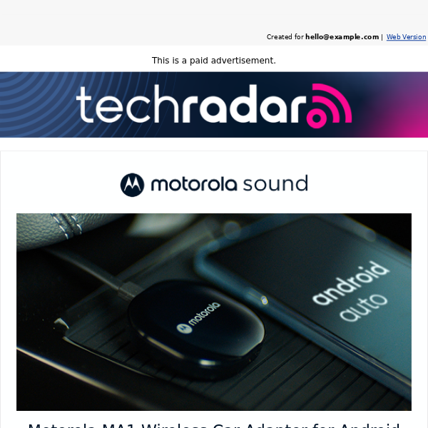Motorola MA1 Wireless Car Adapter for Android Auto - TechRadar