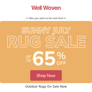 ☀️ Sunny Rug Sale is ON ☀️ 65% OFF ☀️