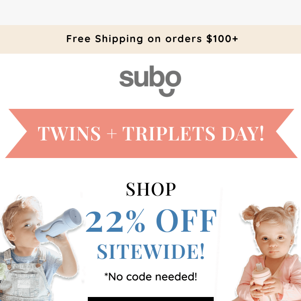 22% OFF Twins Day Sale! 🎁 ✨