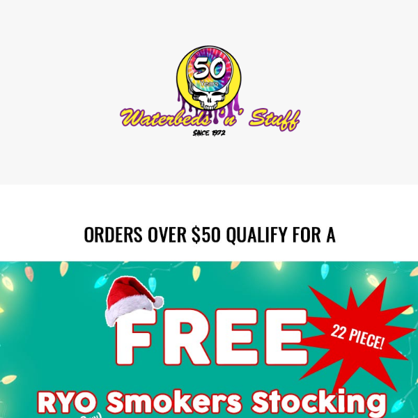 Free $65 Value Smokers Stocking With Purchase!*