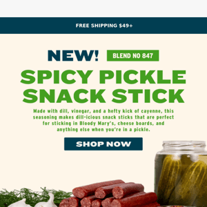 New! Spicy Pickle Snack Stick