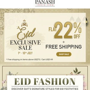 🌙 Eid Exclusive Sale in Live! Get All Festive Ready With Range of Panash Suits👗