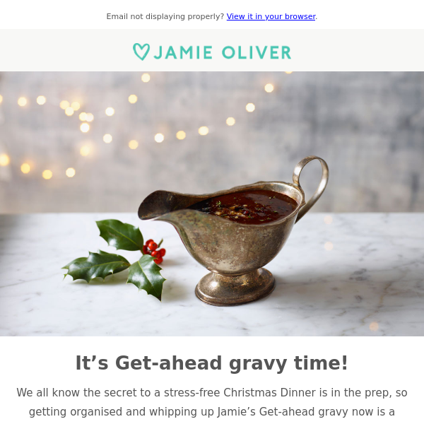 Get prepped for Christmas with Jamie's iconic gravy! 🍲🎄