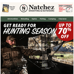 Up to 70% OFF Hunting Season Gear