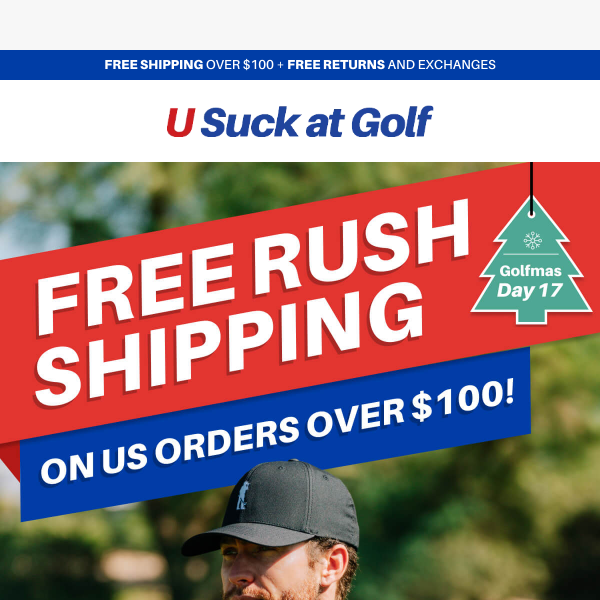 Golfmas Day 17: Free Rush Shipping Over $100!