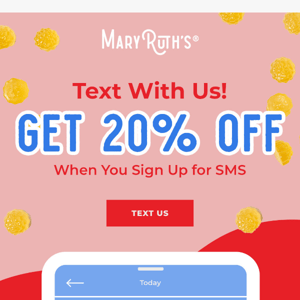 Text us for 20% off