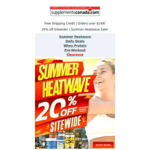 💪 All New Heatwave Deals to find your Summer Supps Essentials!