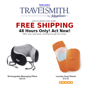 Free Shipping - 48 Hours ONLY!