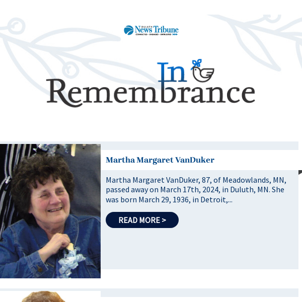 Recent Obituaries for Tuesday, March 19, 2024