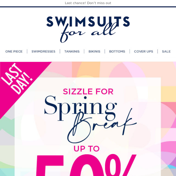 Up to 50% off! Get spring and summer ready today!