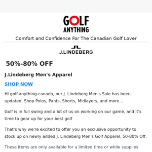 ⭕ HUGE ⭕ J.Lindeberg Men's Sale 50%-80% Off